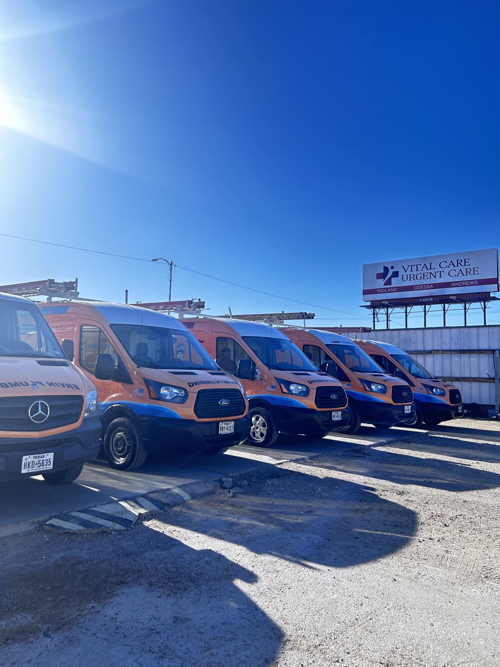 On-site fleet vehicle washing at a business location